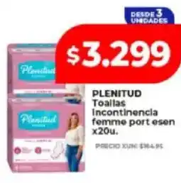 Supermayorista Vital Plenitud toallas incontinencia femme port esen oferta