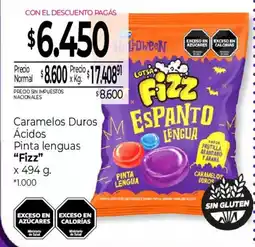 La Anonima Lotsa fizz caramelos duros ácidos pinta lengua oferta