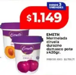 Supermayorista Vital Emeth mermelada ciruela durazno damasco pote oferta
