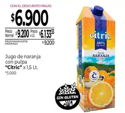 La Anonima Citric jugo de naranja con pulpa oferta