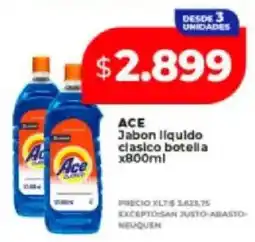 Supermayorista Vital Ace jabon liquido clasico botella oferta
