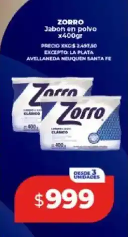 Supermayorista Vital Zorro jabon en polvo oferta