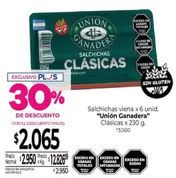 La Anonima Union ganadera salchichas clasicas oferta
