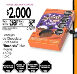 La Anonima Rocklets lentejas de chocolate confitados oferta