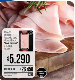 La Anonima Los calvos jamón cocido feteado tipo mont blanc oferta