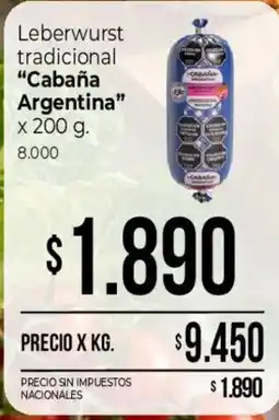 La Anonima Cabaña Argentina leberwurst tradicional oferta