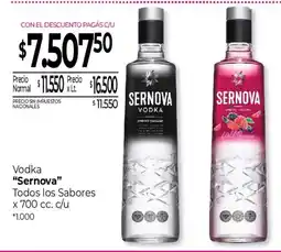 La Anonima Sernova vodka todos los sabores oferta