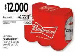 La Anonima Budweiser cerveza oferta