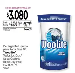 La Anonima Woolite detergente liquido para ropa fina be oferta