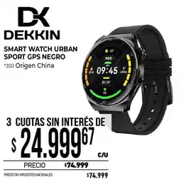 La Anonima Dekkin smart watch urban sport gps negro oferta