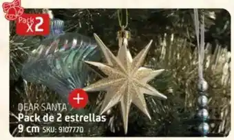 Dear santa pack de 2 estrellas