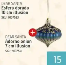 Sodimac Dear santa esfera dorada adorno onion oferta