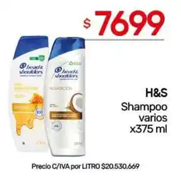 Nini Mayorista H&S shampoo varios oferta