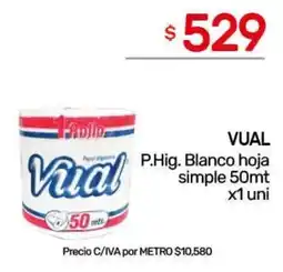 Nini Mayorista Vual papel higienico blanco hoja simple oferta