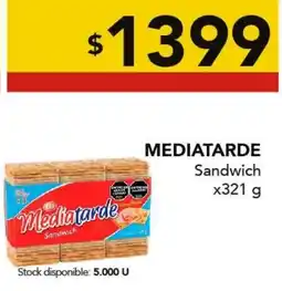 Nini Mayorista Mediatarde sandwich oferta