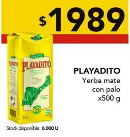 Nini Mayorista Playadito yerba mate con palo oferta