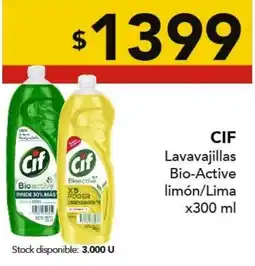 Nini Mayorista Cif lavavajillas bio-active limón/lima oferta