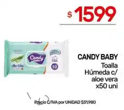Nini Mayorista Candy baby toalla húmeda c/ aloe vera oferta