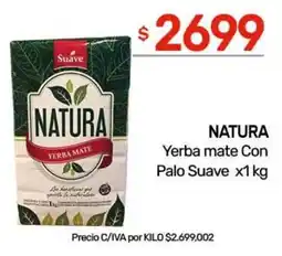 Nini Mayorista Natura yerba mate con palo suave oferta