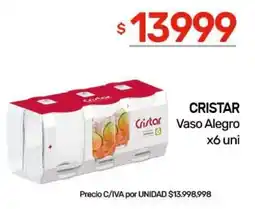Nini Mayorista Cristar vaso alegro oferta