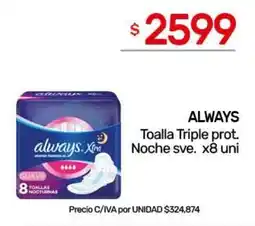 Nini Mayorista Always toalla triple prot. noche sve. oferta