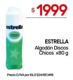 Nini Mayorista Estrella algodón discos chicos oferta