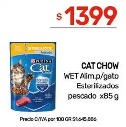 Nini Mayorista Cat Chow wet alim.p/gato esterilizados pescado oferta