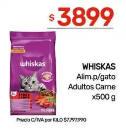 Nini Mayorista Whiskas alim.p/gato adultos carne oferta