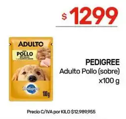 Nini Mayorista Pedigree adulto pollo (sobre) oferta
