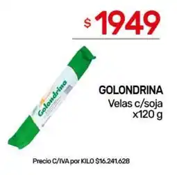 Nini Mayorista Golondrina velas c/soja oferta
