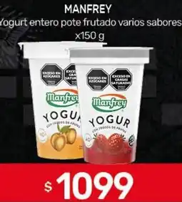 Nini Mayorista Manfrey yogurt entero pote frutado varios sabores oferta