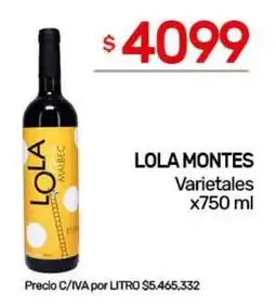 Nini Mayorista Lola montes varietales oferta