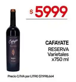 Nini Mayorista Cafayate reserva varietales oferta