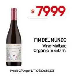 Nini Mayorista Fin del mundo vino malbec organic oferta