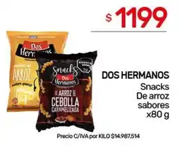 Nini Mayorista Dos hermanos snacks de arroz sabores oferta