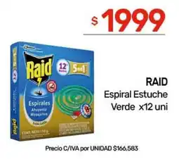Nini Mayorista Raid espiral estuche verde oferta