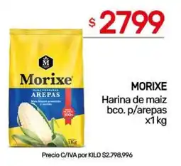 Nini Mayorista Morixe harina de maiz bco. p/arepas oferta