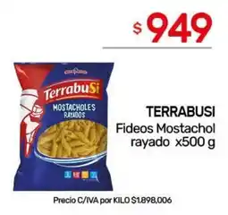 Nini Mayorista Terrabusi fideos mostachol rayado oferta