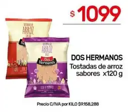 Nini Mayorista Dos hermanos tostadas de arroz sabores oferta