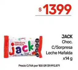 Nini Mayorista Jack chocolate con leche oferta