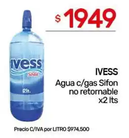 Nini Mayorista Ivess agua c/gas sifon oferta