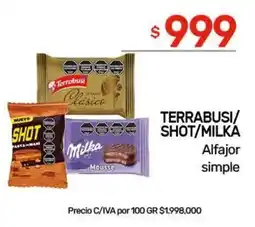 Nini Mayorista Terrabusi/shot/milka alfajor simple oferta