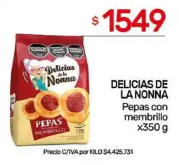 Nini Mayorista Delicias de la Nonna pepas con membrillo oferta
