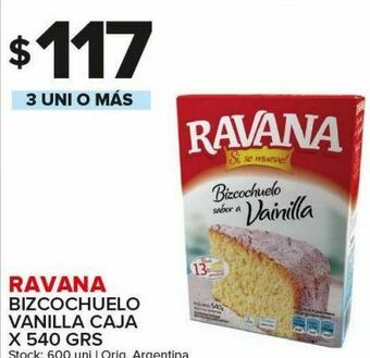 Carrefour Bizcochuelo ravana vainilla 540g oferta