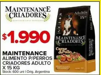 Carrefour Alimento para perros maintenance criadores 15kg oferta