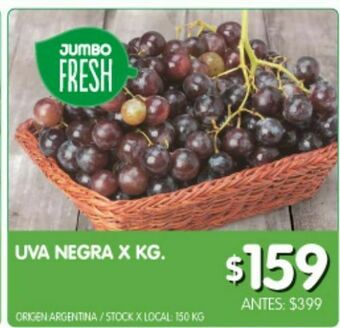 Jumbo Uva negra x kg oferta