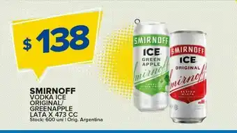 Carrefour Vodka ice smirnoff lata 473cc oferta