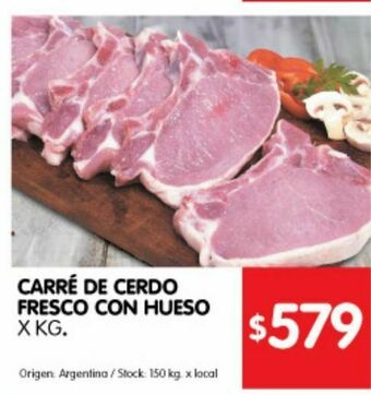 Disco Carre de cerdo fresco con hueso oferta
