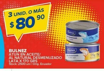 Carrefour Maxi Atún en aceite/natural desmenuzado bulnez 170g oferta