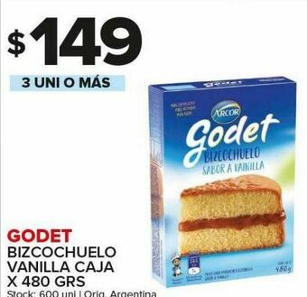 Carrefour Maxi Bizcochuelo godet vainilla 480g oferta